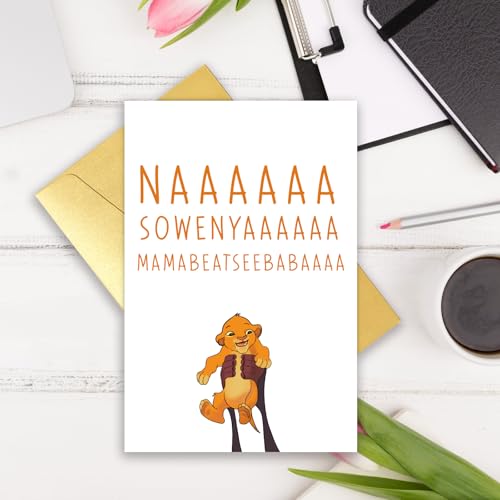 GVMGVM Cute Baby Lion Greeting Card - New Baby Shower Gift (Variation #3)