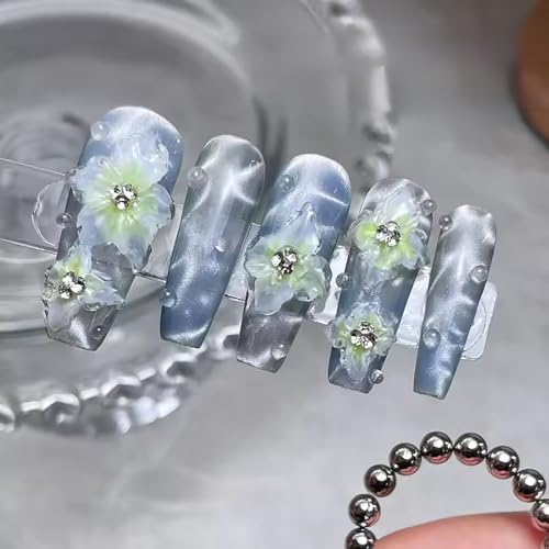 20Pcs Magnetic Nail Art Beads Silver Round Cat Eye Gel Polish Wand Tool