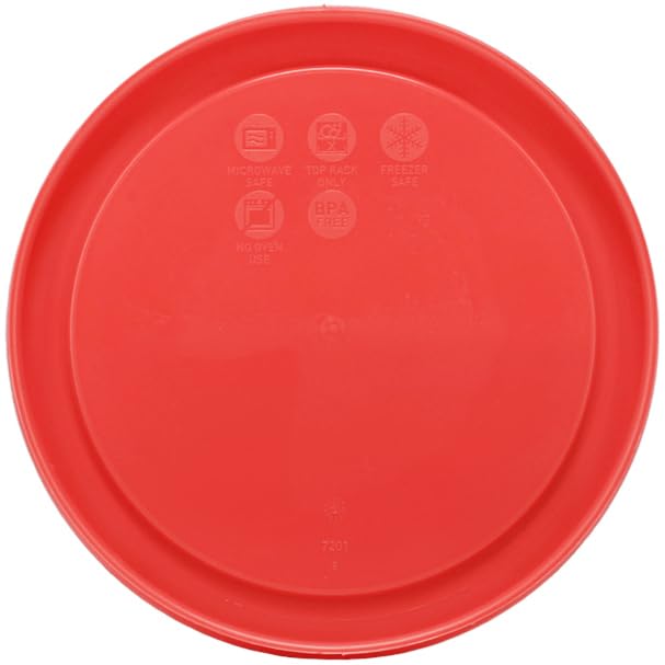 Pyrex 7201-PC Red Food Storage Lids 4-Cup, 6-Pack - Made in USA