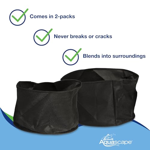 Aquascape 6" Round x 6" Deep Plant Pot (2 Pack) for Ponds & Gardens