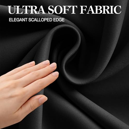 Self-Adhesive Blackout Curtain - Peel and Stick, 35" x 59", Black