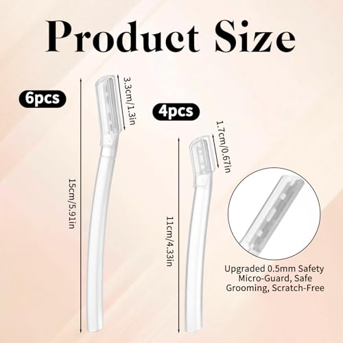 Gjinxi 10pcs Dermaplane Razors for Women Face & Eyebrow Trimmer