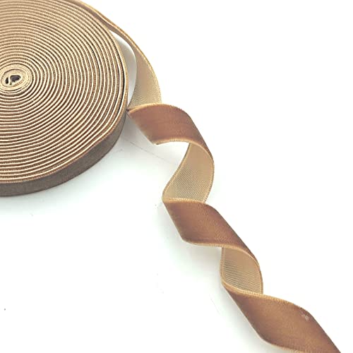30 Light Brown Velvet Ribbon for Gift Wrapping DIY Crafts and Decor - 5/8 Inch x 5 Yards