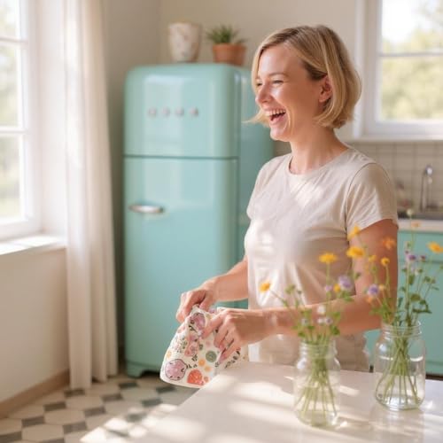 Linhome Swedish Dishcloth - Floral Pickleball Paddle Reusable Sponge