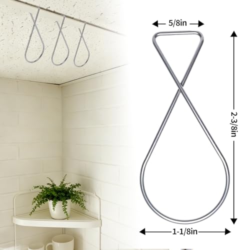 100-Pack Drop Ceiling T-Bar Clips, Style 2 Hooks for Hanging Signs & Decor