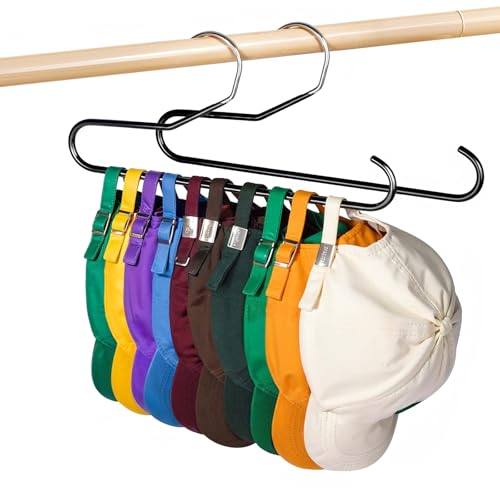 Hat Storage Organizer for Baseball Caps - Black 2 Pack