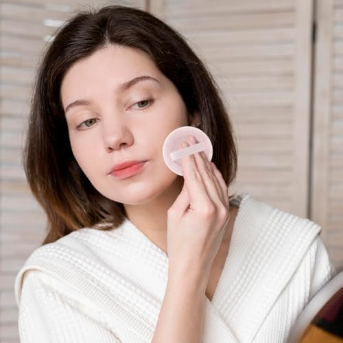 KALIONE 12 Pcs Round Makeup Powder Puffs 2.3 Inch Velour Face Sponges