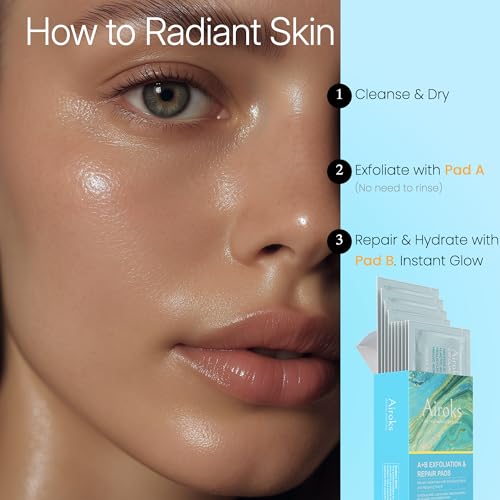 Airoks Exfoliating & Repair Face Pads 10 Count - 2-Step Acid Peel Treatment