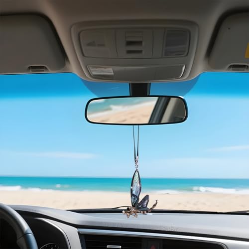 Dragonfly Car Pendant - Crystal Rhinestone Rear View Mirror Decoration