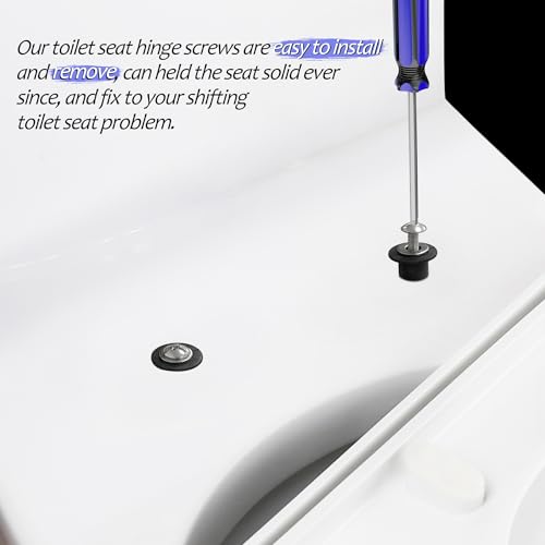 Quacc Universal Toilet Seat Hinge Screws - 4-Pack Top Mounting Fixings