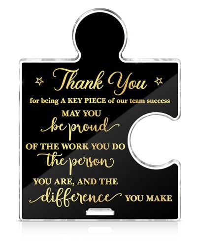 Employee Appreciation Puzzle Piece Acrylic Sign Gift