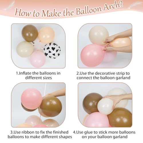 Cow Balloon Arch Kit for Baby Shower & Rodeo Party - 31pcs