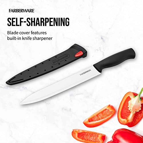 Farberware Edgekeeper 10-Inch Slicing Knife with Self-Sharpening Cover
