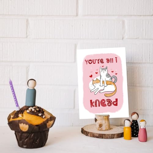 Cute Cat Pun Anniversary Card for Cat Lovers - 8x5.3 in
