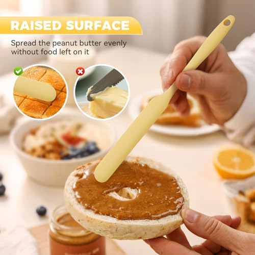 Silicone Jar Spatula Set - 3 Pcs Sourdough Tools for Scraping & Mixing