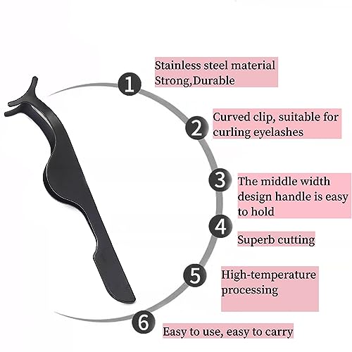 Stainless Steel False Eyelash Applicator Tool & Tweezers (3-Pack)