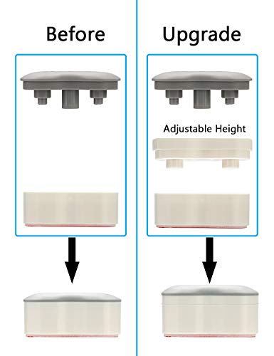 SUPPA Toilet Seat Bumper Kit - 4PCS Adjustable Height Bidet Risers