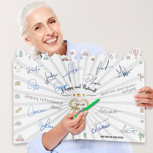 Retirement Party Guest Book - Farewell Card for Colleagues