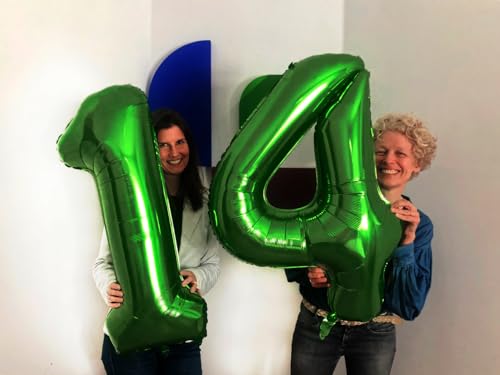 Hadoife 40-Inch Dark Green Number 2 Foil Balloon for Birthday Party Decor