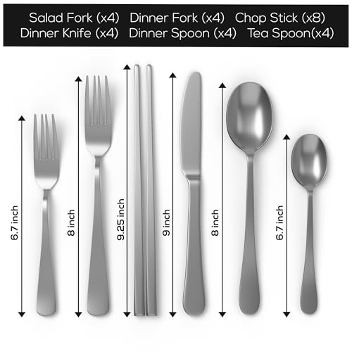 28-Piece Stainless Steel Flatware Set for 4 - Elegant Silverware Collection