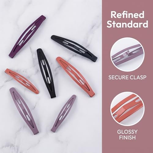 CIZITBE 20 PCS Metal Snap Hair Clips - Colorful Barrettes for Thick and Thin Hair