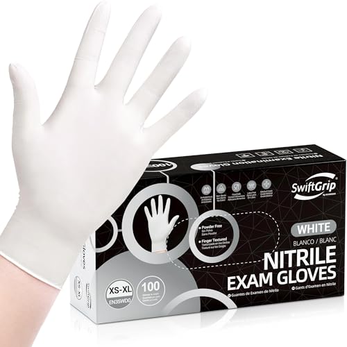 SwiftGrip Nitrile Exam Gloves, Small, 3-Mil Powder-Free, 100 Count