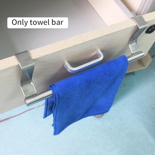 Kakalote 2 Pack Stainless Steel Over Door Towel Racks for Kitchen & Bathroom