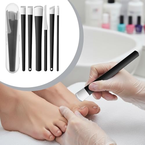 6 PCS Pedicure Knife Set Stainless Steel Foot Callus Remover Kit with Storage Case