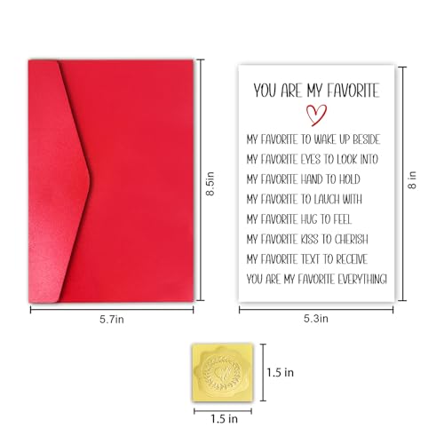 Romantic Anniversary Greeting Card for Him and Her, Love Note for Husband