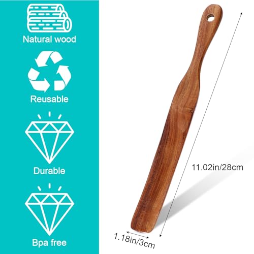 11 Inch Wooden Spurtle for Sourdough Mixing & Stirring