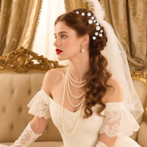 Pearl Hair Pins U Shaped Wedding Hair Accessories Gold 18 Pcs