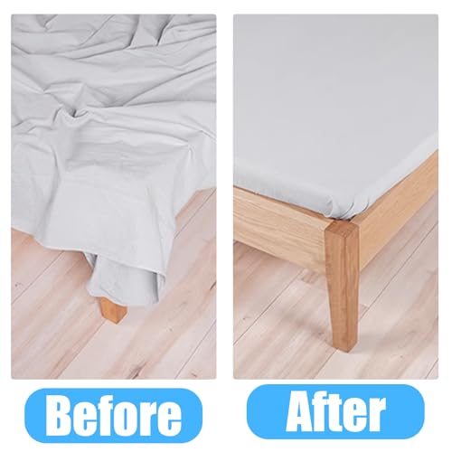 Adjustable Bed Sheet Holder Straps - 8 Pcs Non-Slip Fitted Sheet Clips