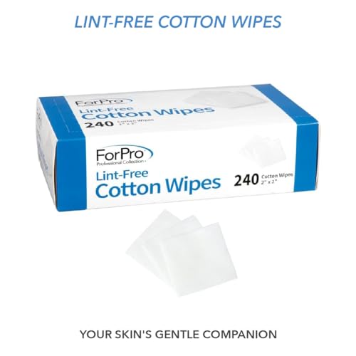 ForPro Lint-Free Cotton Wipes 100% Pure Cotton Gauze 240-Count