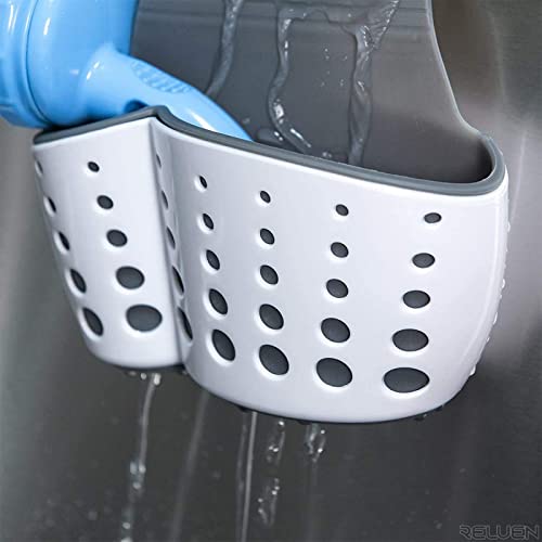 Silicone Sponge Holder for Kitchen Sink - Adjustable Caddy