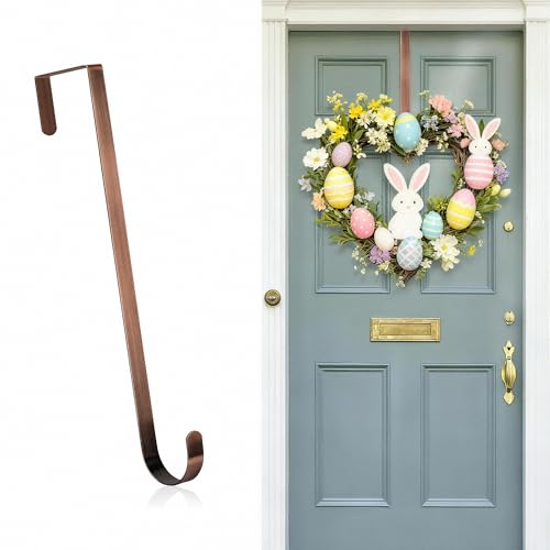 14-Inch Bronze Wreath Hanger for Front Door – Sturdy Over Door Hook
