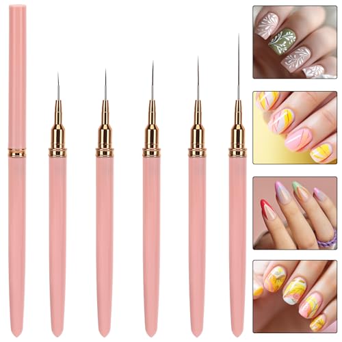 15-Piece Nail Art Liner Brush Set for Intricate Designs & Fine Lines