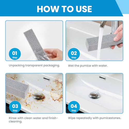 Riuja 14 Pack Pumice Stone Toilet Cleaner for Hard Water and Rust Removal