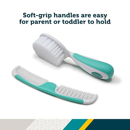 Safety 1st Easy Grip Baby Hair Brush and Comb Set with Soft Bristles