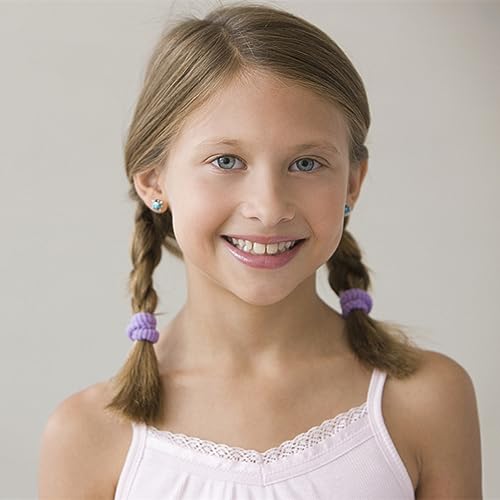 Zingso Mini Hair Bands for Girls - 100PCS Soft Elastic Hair Ties