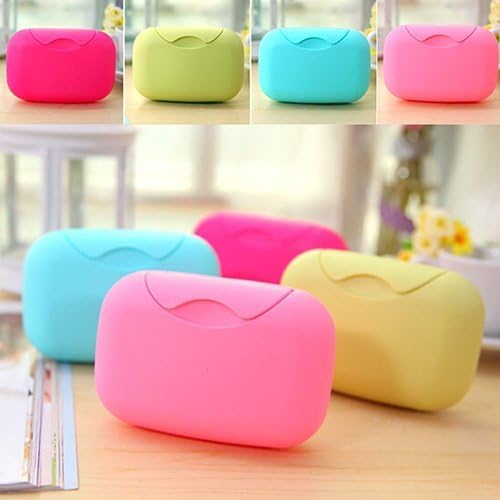 Blue Travel Soap Storage Box - Portable Bathroom Organizer for Camping & Hotel
