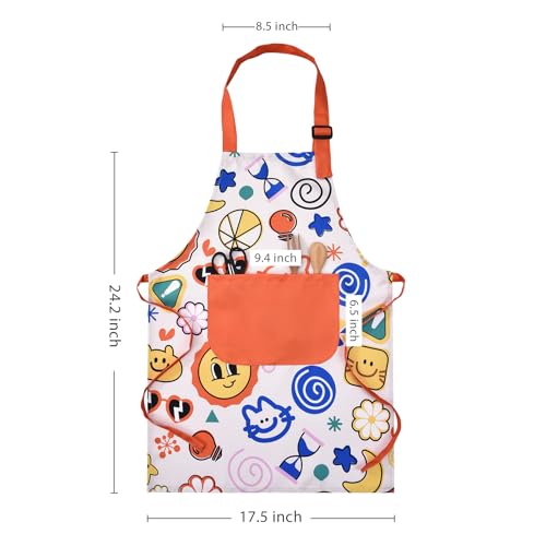 Kids Cooking & Baking Apron for Children - Fun Painting Design