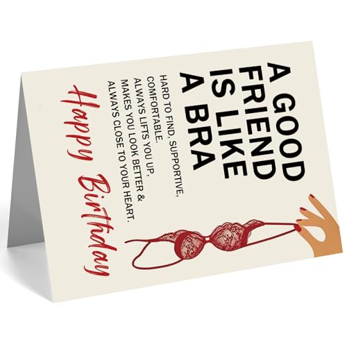 Funny Vintage Birthday Card for Best Friend Women, Retro Humor Gift