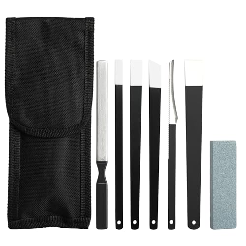 Motroce 6-Piece Professional Stainless Steel Pedicure Knife Set & Callus Remover