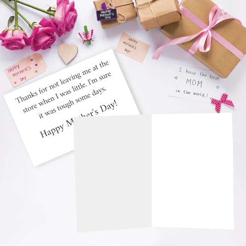 Funny Mother's Day Greeting Card for Mom from Son and Daughter with Envelope