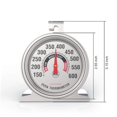 Efeng Oven Thermometer 2-Pack, Large Dial 100-600°F for Gas & Electric Ovens