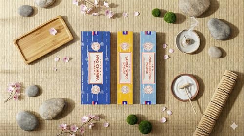Satya Nag Champa Incense Sticks - 250g Pack of 3 for Meditation & Relaxation