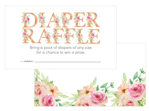 Lil' Labels Baby Shower Diaper Raffle Tickets - Pack of 50
