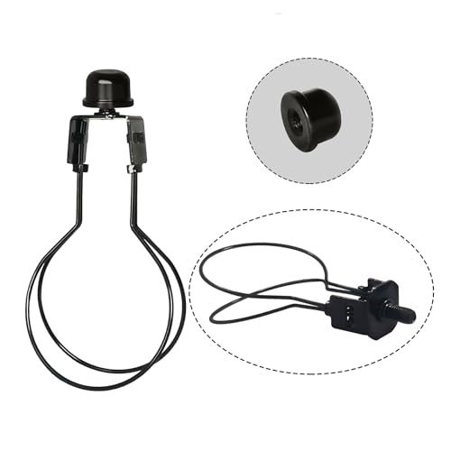 Clip-On Light Bulb Adapter with Finial Set - 2 Pack Black