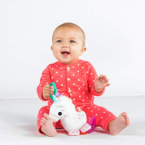 Bright Starts Unicorn Plush Take-Along Toy for Strollers & Carriers