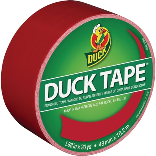 Duck Brand Red Duct Tape, 1.88-Inch x 20 Yards, High-Strength Adhesive